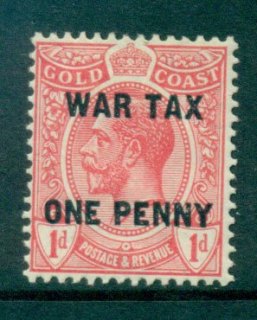 Gold-Coast-1918-1d-War-Tax-MLH-Lot27497