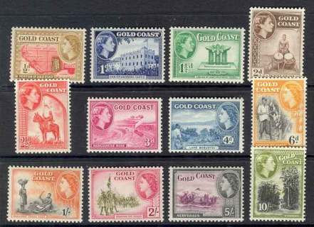 Gold-Coast-1952-QEII-Definitives-12-MH-Lot10825