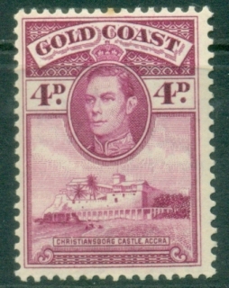 Gold-Coast-1938-41-KGVI-Pictorial-4d-Christiansborg-Castle-MLH