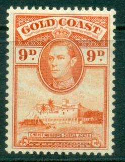 Gold-Coast-1938-41-KGVI-Pictorial-9d-Christiansborg-Castle-MLH