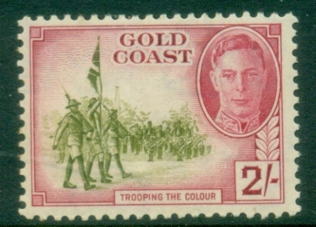 Gold-Coast-1948-KGVI-Pictorial-2sh-Trooping-the-Colours-MLH