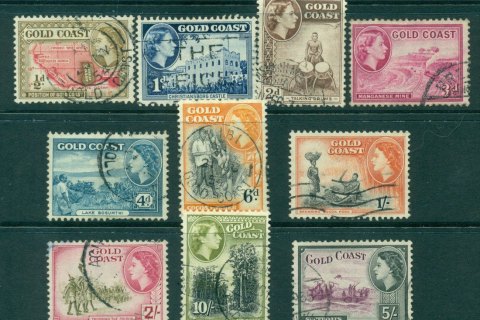 Gold-Coast-1952-4-QEII-Defins-Asst-to-10-FU-10-Lot27544