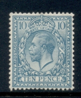 GB-1912-13-KGV-10d-black-brown-Portrait-wmk-single-cypher-MLH