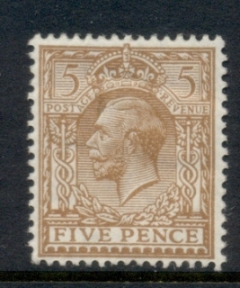 GB-1912-13-KGV-5d-Portrait-wmk-single-cypher-gum-inclusions-MH