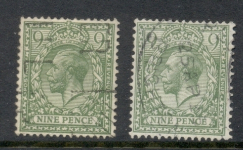 GB-1924-26-KGV-9d-wmk-Block-cypher-2xshades-FU