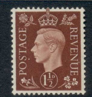 GB-1937-39-KGVI-Portrait-1-5d-red-brown-MLH