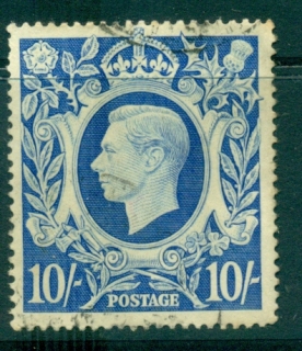 GB-1939-42-KGVI-10-Ultramarine-Royal-Arms-FU-lot32744