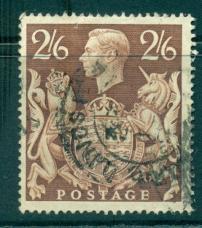 GB-1939-42-KGVI-2-6-Brown-Royal-Arms-FU-lot32747