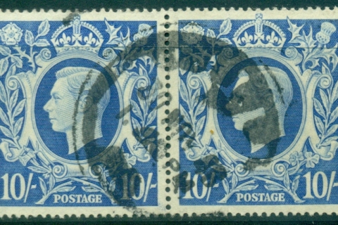 GB-1939-42-KGVI-10-Ultramarine-Royal-Arms-Pair-FU-lot32742