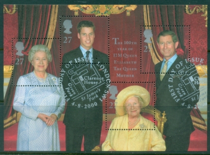 GB-2000-Queen-Mother-100th-Birthday-MS-FU