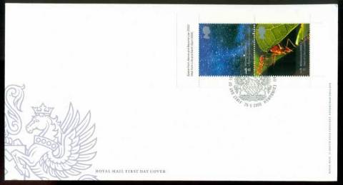 GB-2000-Space-Web-of-Life-1st-Booklet-pane-FDC-lot21573