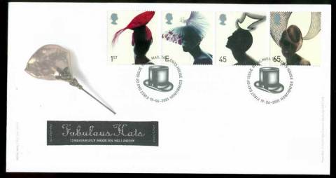 GB-2001-Fabulous-Hats-FDC-lot21600