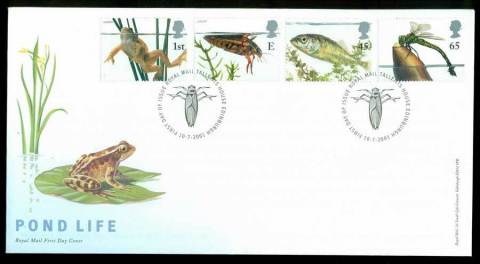 GB-2001-Pond-Life-EUROPA-FDC-lot21576