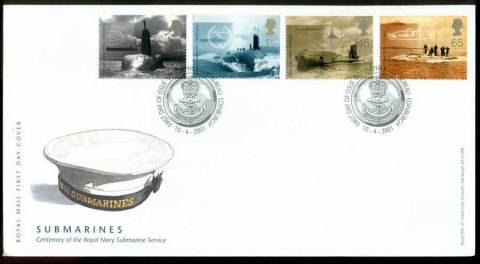 GB-2001-Submarines-FDC-lot21601