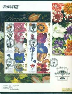 GB-2003-Flowers-Benham-First-Day-Card-RHLH-2-Smilers-Sheet-SC-GS-013-FDC-Lot43699