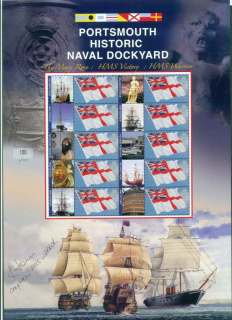 GB-2009-Portsmouth-Historic-Dockyard-Stamp-Sheet-Signed-Commander-Ken-JonesBCSHEET37Slot43682