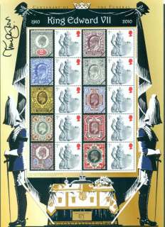 GB-2010-Centenary-of-Edward-VII-funeral-Stamp-Sheet-Signed-Timothy-WestBCSHEET40Slot43680