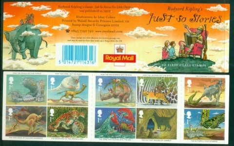 GB-2002-In-Celebration-of-Rudyard-Kipling-Self-adhesive-booklet-MUH