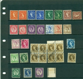 GB-1958-Wildings-Asst-Multi-Crown-Wmk-inc-vars-Lot16595