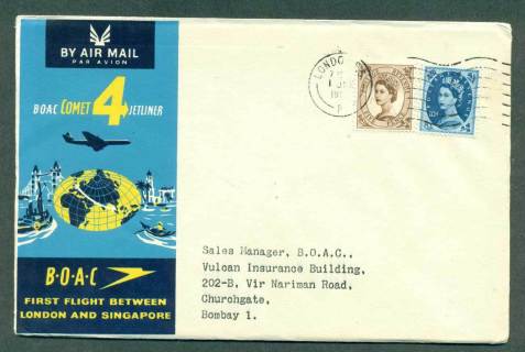 GB-1959-First-Flight-BOAC-London-Singapore-1-Jun-59-lot42610