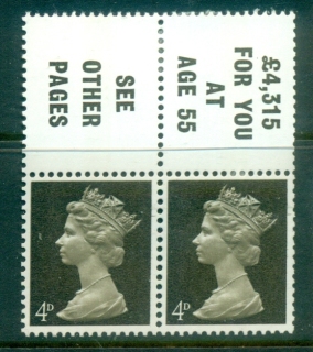 GB-1968-4d-olive-Machin-CB-booklet-pane2-labels-MUH