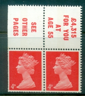 GB-1969-4d-Vermillion-Machin-CB-booklet-pane2-labels-MUH