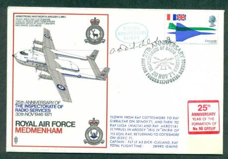 GB-1971-25th-Anniv-RAF-Inspectorate-of-Radio-Services-Pilot-Signed-lot42687