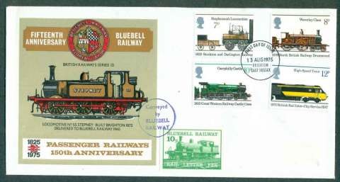 GB-1975-Bluebell-railway-Train-FDC-lot51396