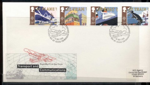 GB-1988-Europa-Transport-Communication-FDC