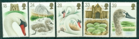 GB-1993-Swans-The-600th-Anniversary-of-Abbotsbury-Swannery-MUH