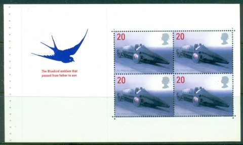 GB-1998-Bluebird-DP268-ex-Breaking-Barriers-Prestige-Booklet-MUH