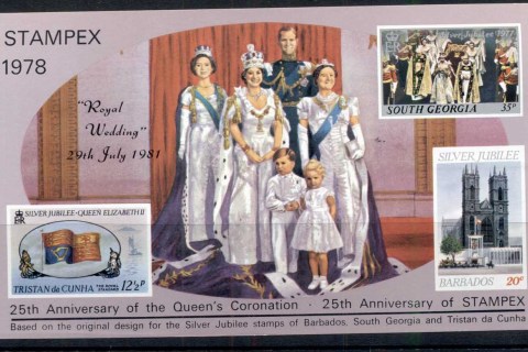 GB-1981 Royal Wedding Charles & Diana Opt Stampex MS