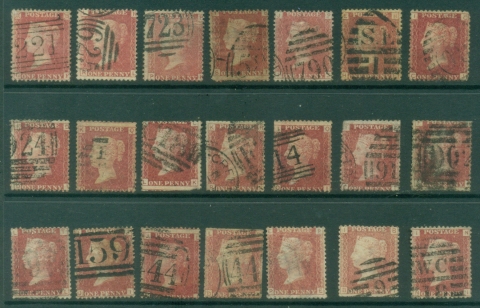 GB-1864-QV-1d-red-plate-numbers-Assorted-FU