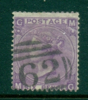 GB-1867-80-QV-Portrait-6d-lilac-Wmk-Spray-of-Rose-Pl-8-MG-FU