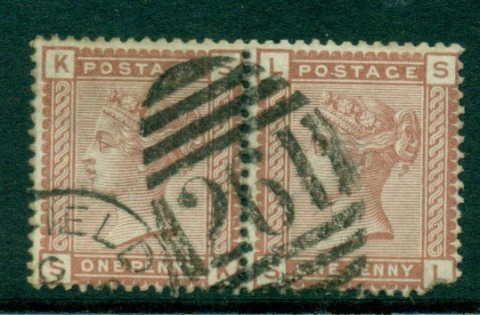 GB-1880-1d-venetian-red-pr-short-cnr-Used-Lot16553