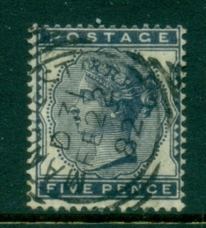 GB-1880-81-QV-Portrait-5d-deep-indigo-Wmk-Imperial-Crown-FU