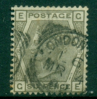 GB-1880-81-QV-Portrait-6d-grey-Wmk-Imperial-Crown-Pl-18-CE-FU
