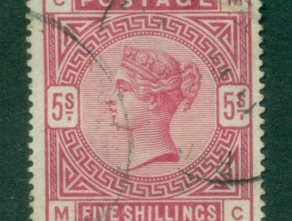 GB-1884-QV-Portrait-5-carmine-rose-Wmk-Anchor-MC-FU