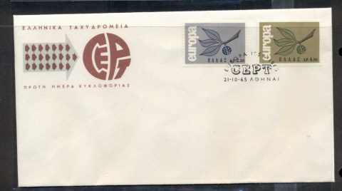 Greece-1965-Europa-Leaves-Fruit-FDC