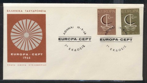 Greece-1966-Europa-Sailboat-FDC