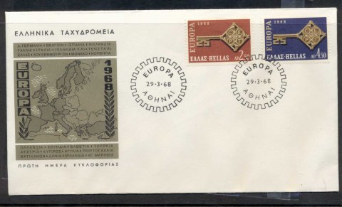 Greece-1968-Europa-Key-with-Emblem-FDC