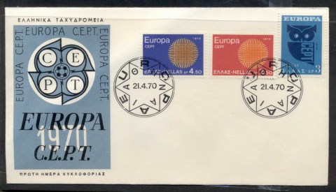 Greece-1970-Europa-Woven-Threads-FDC