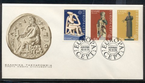 Greece-1974-Europa-Sculpture-FDC