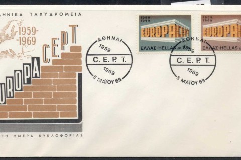 Greece-1969-Europa-Building-FDC