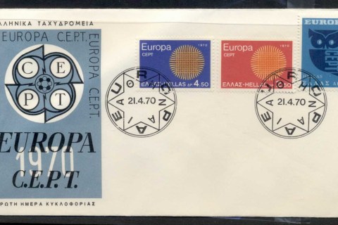 Greece-1970-Europa-Woven-Threads-FDC
