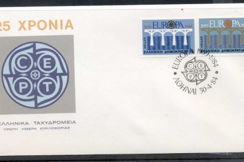 Greece-1984-Europa-Bridge-FDC