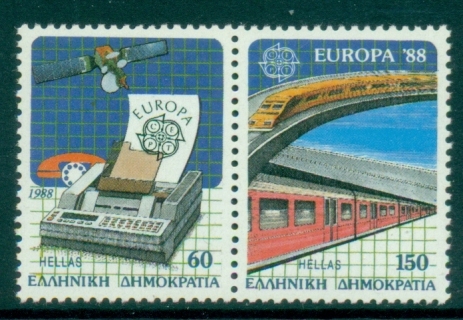 Greece-1988-EUROPA-Stamps-Transportation-and-Communications-MUH