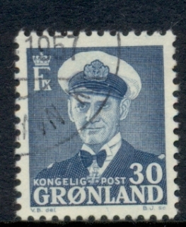 Greenland-1953-Frederick-IX-30o-FU