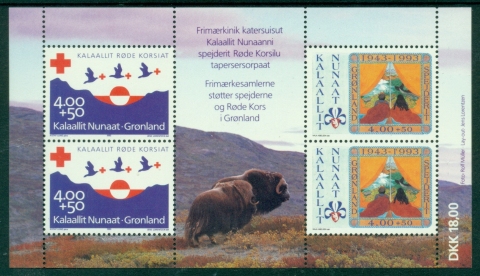 Greenland-1993-Red-Cross-The-50th-Anniversary-of-the-Greenland-Scouts-MS-MUH