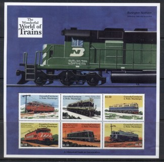 Grenada-Carriacou-Petite-Martinique-1996-Wonderful-World-of-Trains-sheetlet-MUH